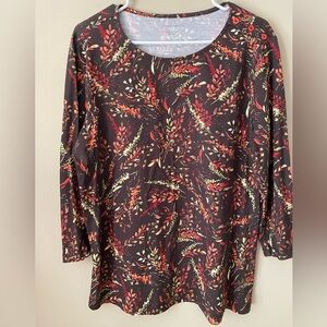 Appleseed’s Floral Print Women's Top L